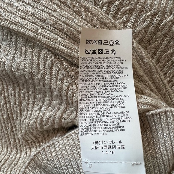 Les Copains cable knit gold sweater size large. Made in Italy - Picture 7 of 15